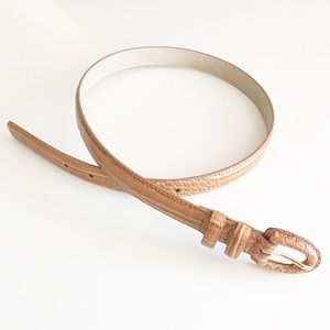 Vintage Faux Crocodile Leather Belt